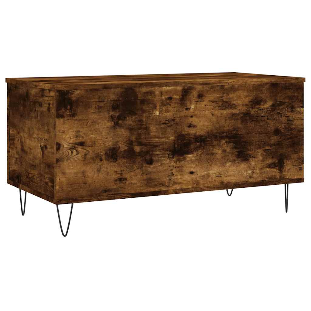 Coffee Table Smoked Oak 90x44.5x45 cm Engineered Wood
