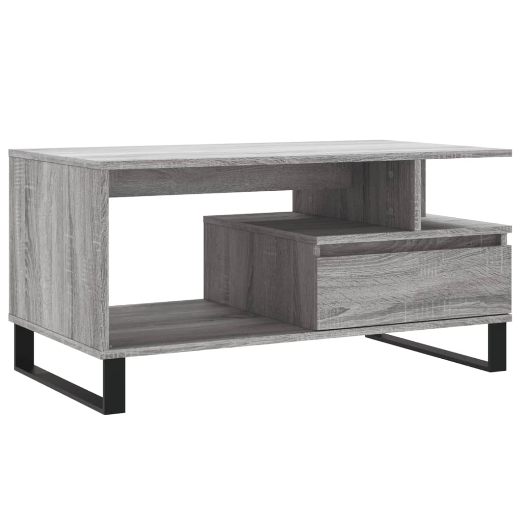 Coffee Table Grey Sonoma 90x49x45 cm Engineered Wood