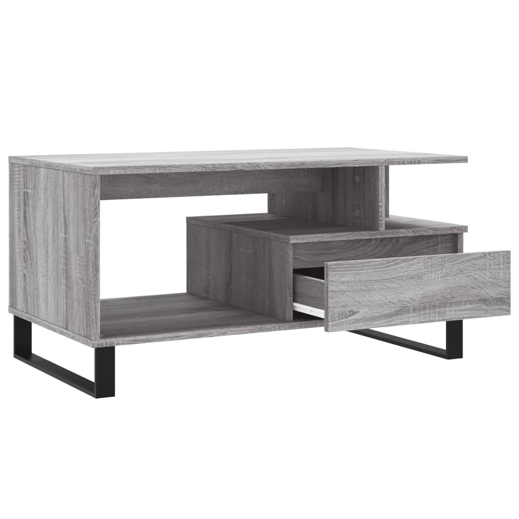 Coffee Table Grey Sonoma 90x49x45 cm Engineered Wood
