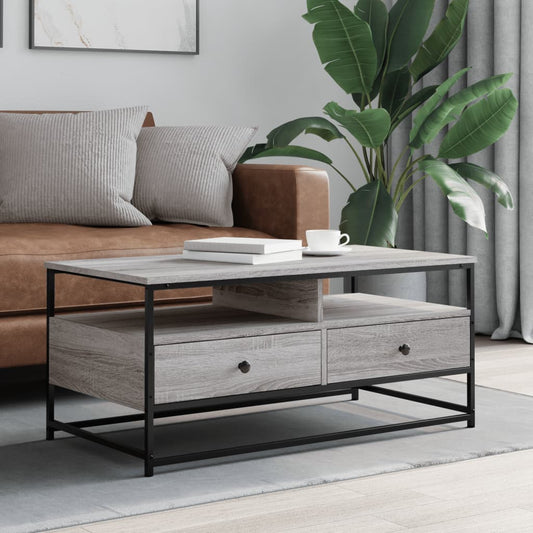 Coffee Table Grey Sonoma 100x51x45 cm Engineered Wood