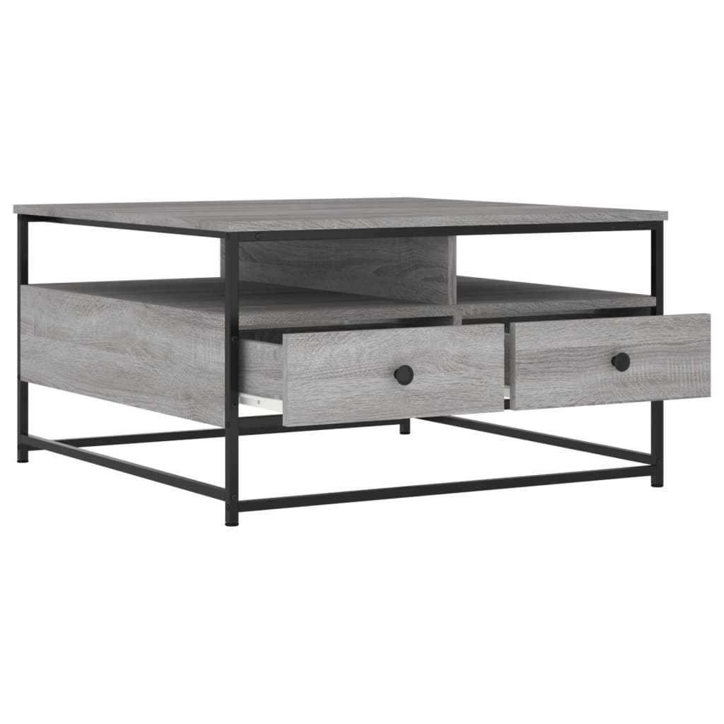 Coffee Table Grey Sonoma 80x80x45 cm Engineered Wood