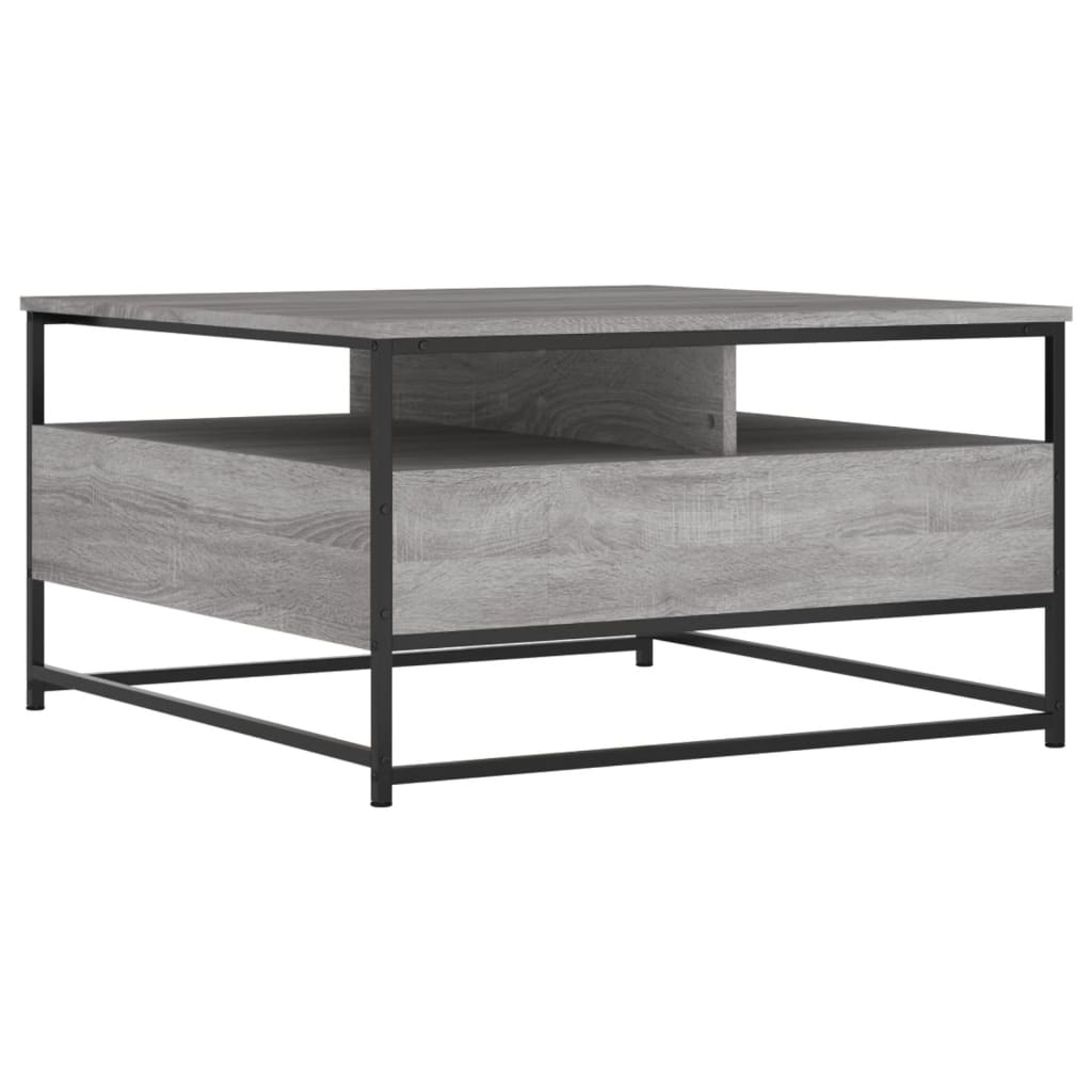 Coffee Table Grey Sonoma 80x80x45 cm Engineered Wood