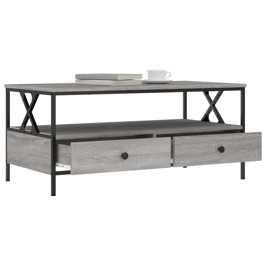 Coffee Table Grey Sonoma 100x51x45 cm Engineered Wood