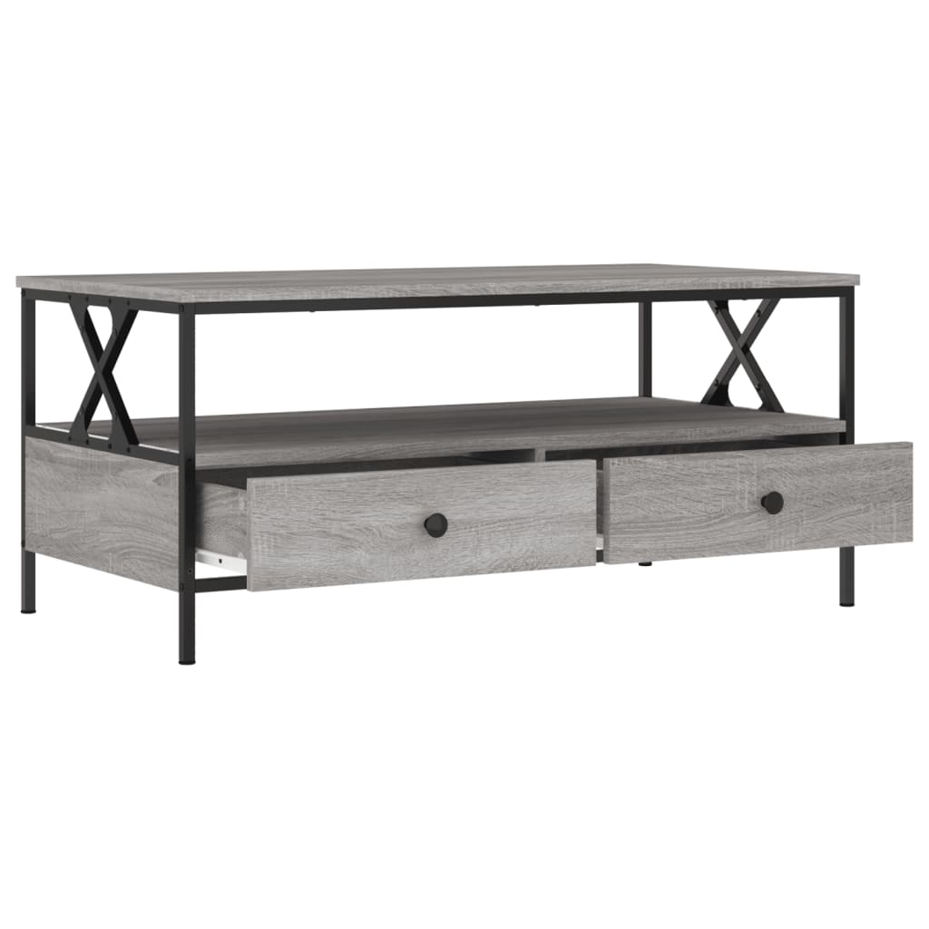 Coffee Table Grey Sonoma 100x51x45 cm Engineered Wood