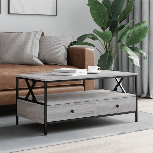 Coffee Table Grey Sonoma 100x51x45 cm Engineered Wood