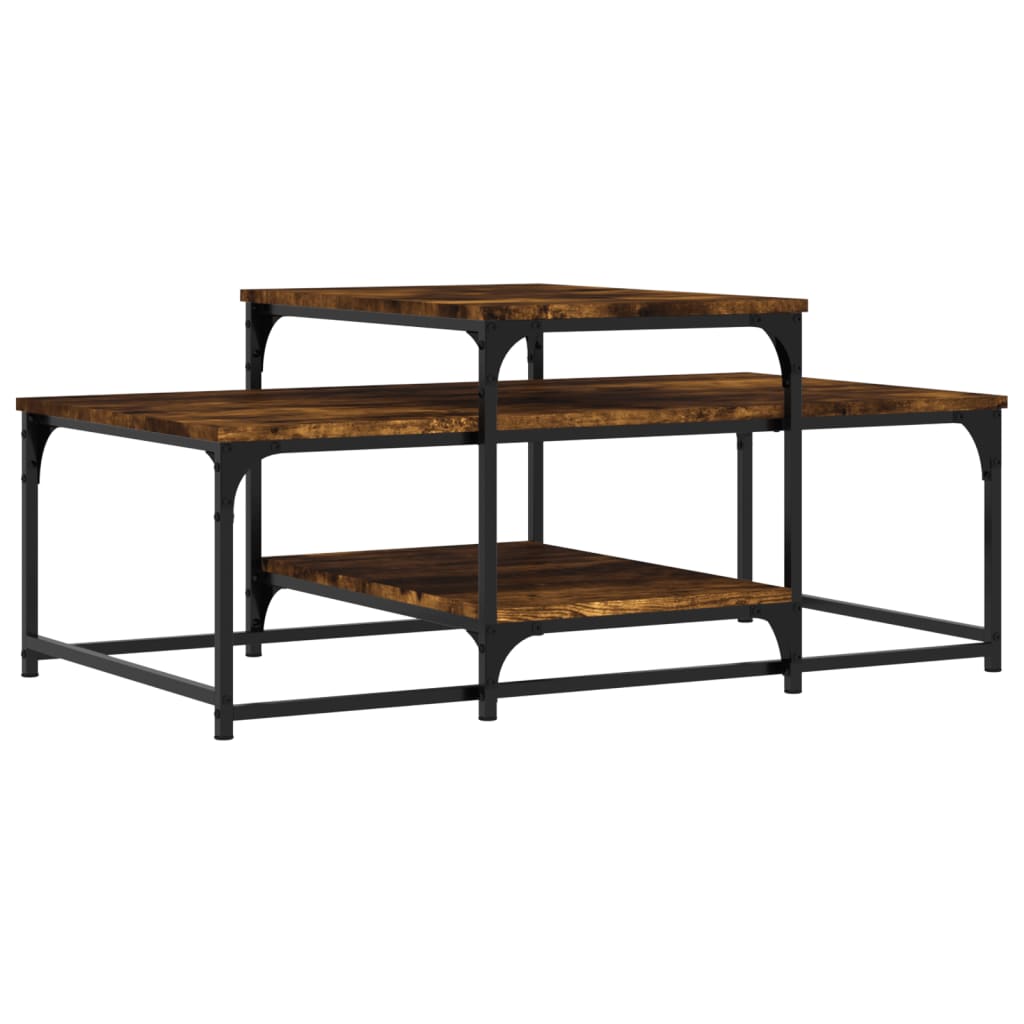Coffee Table Smoked Oak 102x60x45 cm Engineered Wood