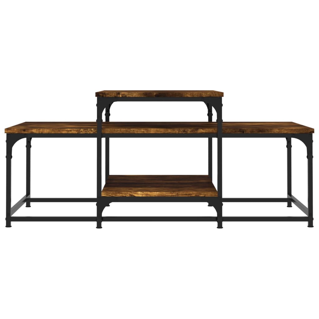 Coffee Table Smoked Oak 102x60x45 cm Engineered Wood