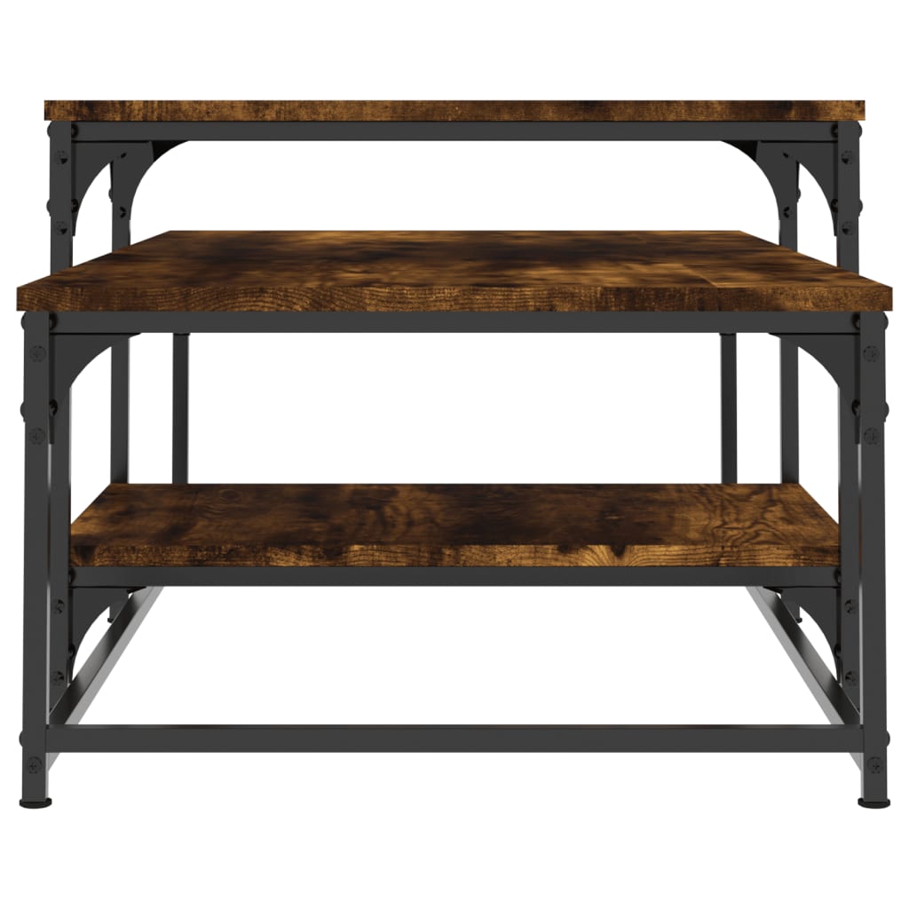 Coffee Table Smoked Oak 102x60x45 cm Engineered Wood