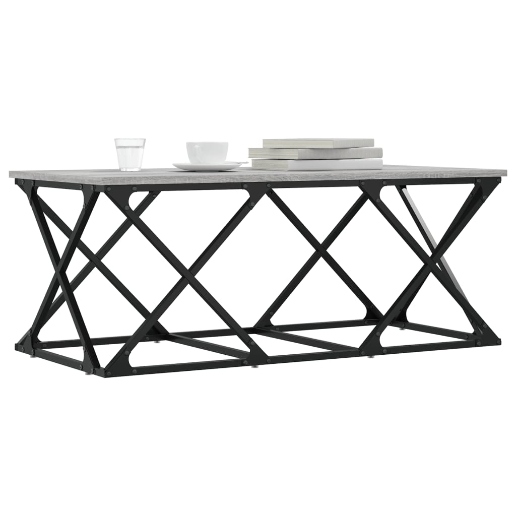 Coffee Table Grey Sonoma 100x49x40 cm Engineered Wood