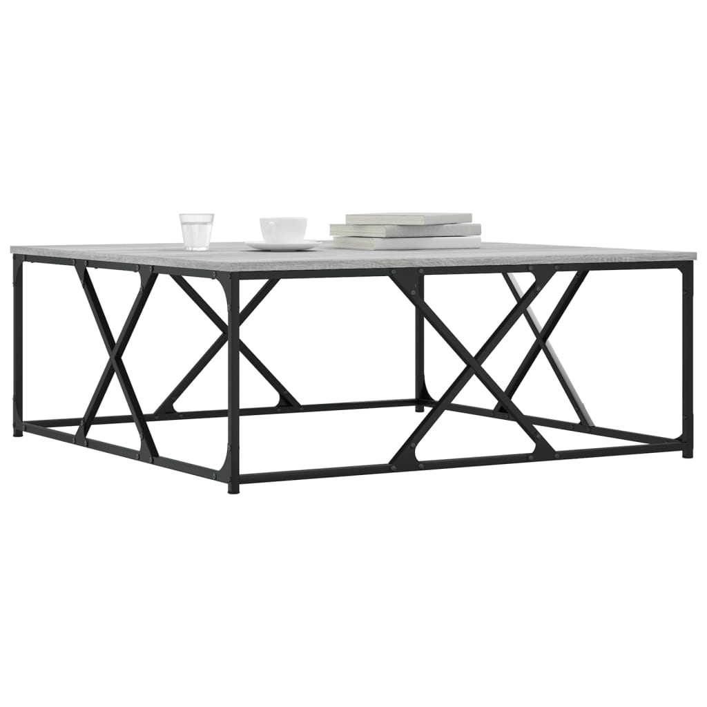 Coffee Table Grey Sonoma 100x100x40 cm Engineered Wood