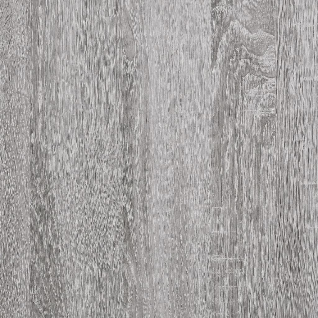 2-Tier Wall Shelf Grey Sonoma 80x21x51 cm Engineered Wood