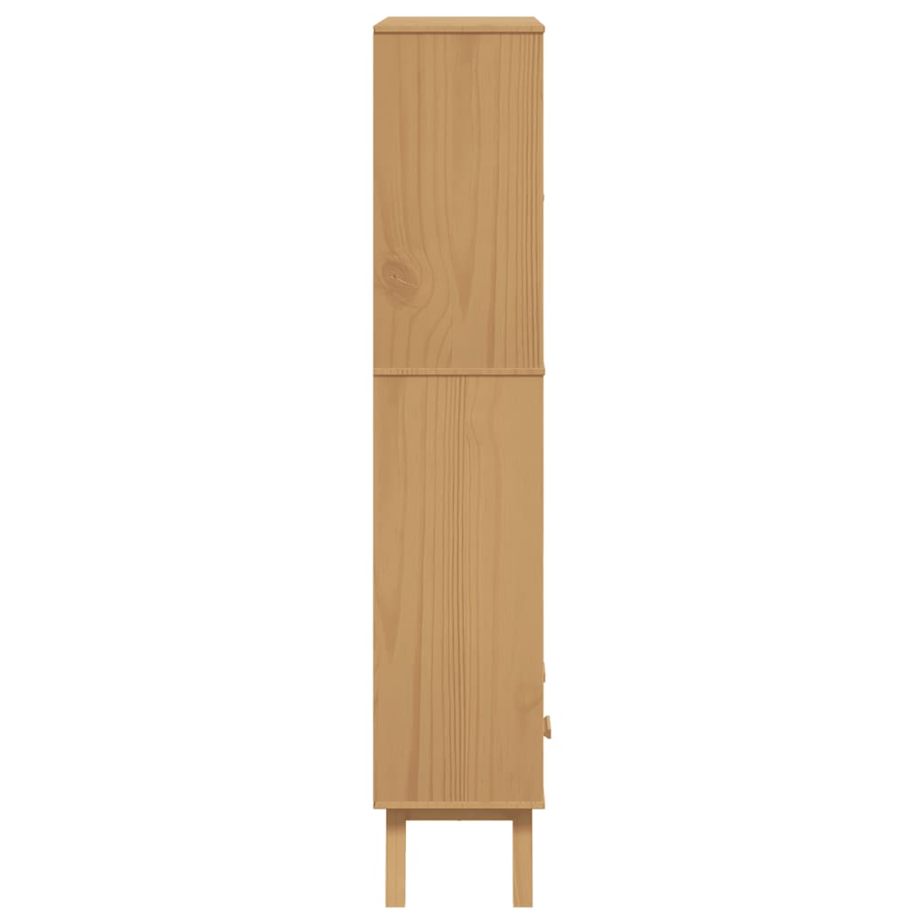 Bookcase 4-Tier OLDEN Brown Solid Wood Pine