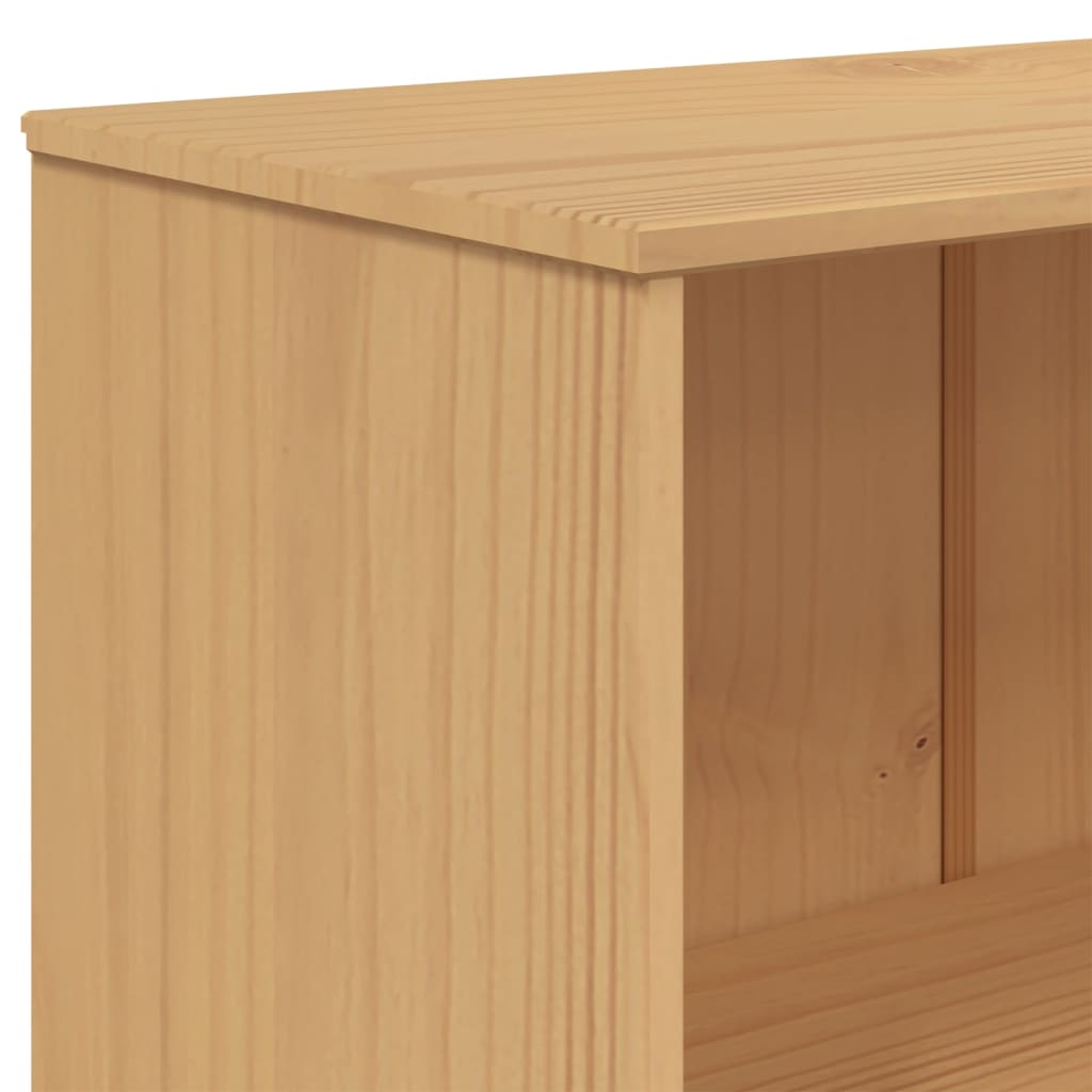 Bookcase 4-Tier OLDEN Brown Solid Wood Pine