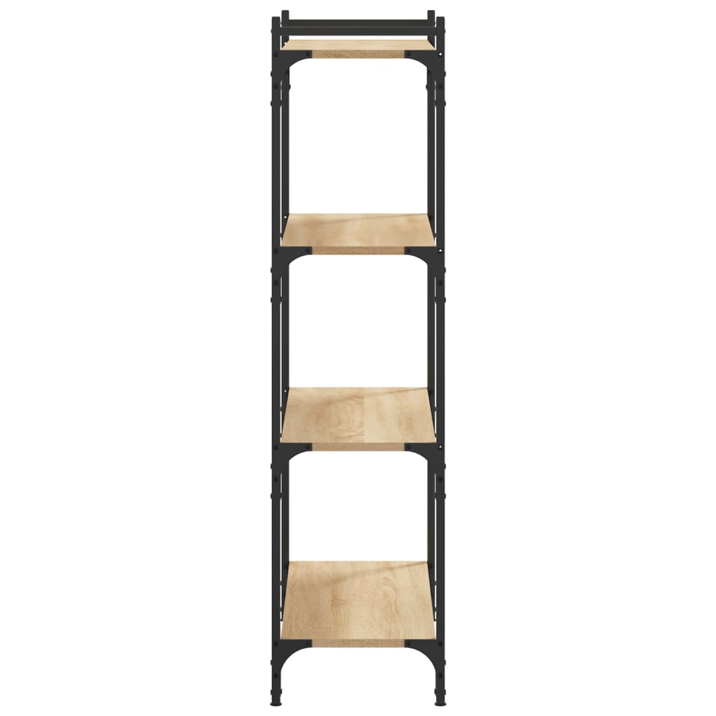 Bookcase 4-Tier Sonoma Oak 80x30x120 cm Engineered Wood