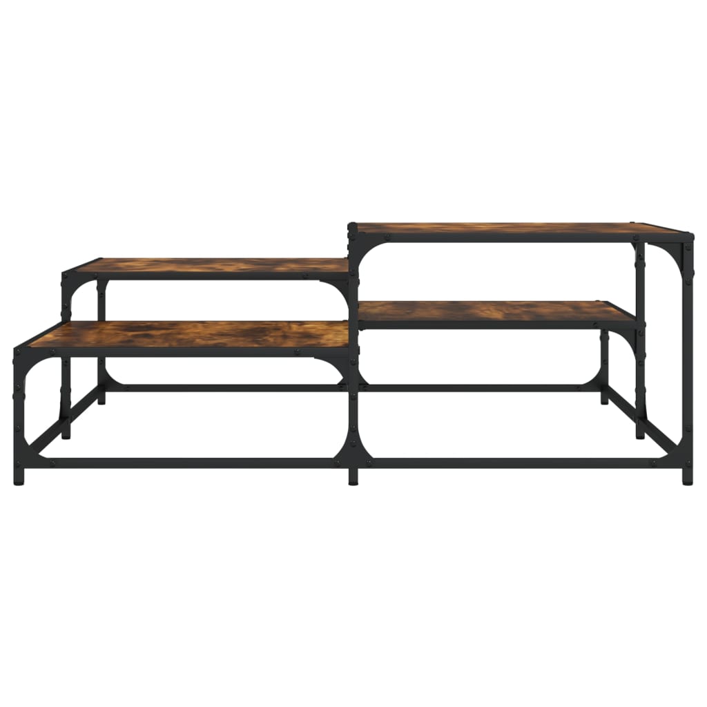 Coffee Table Smoked Oak 107x107x40 cm Engineered Wood
