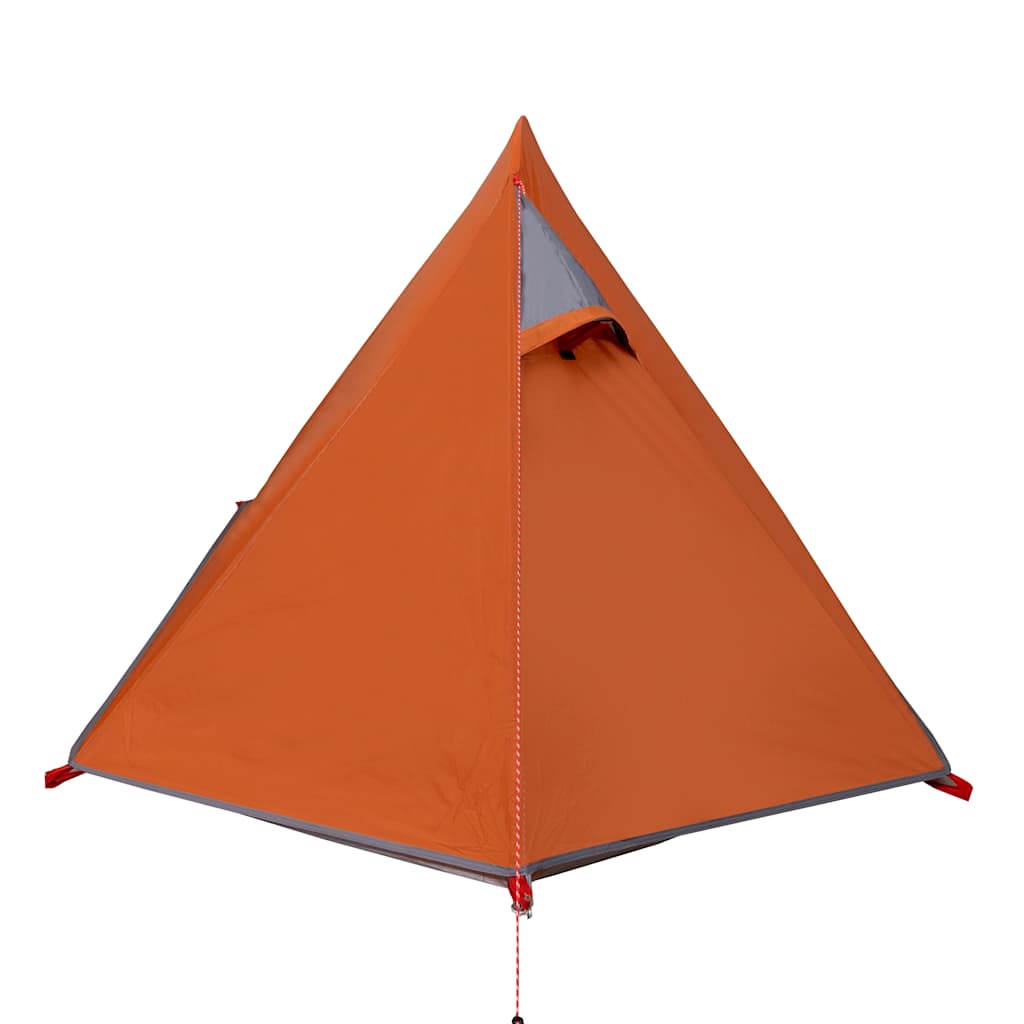 Camping Tent Dome 2-Person Grey and Orange Waterproof