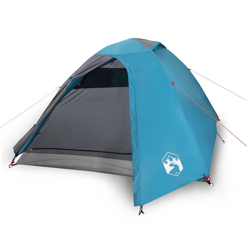 Camping Tent Dome 3-Person Blue Waterproof