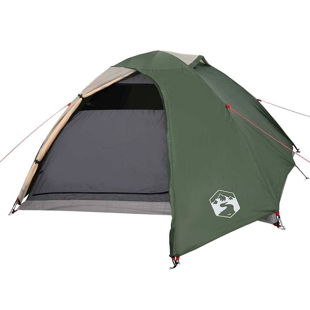 Camping Tent Dome 4-Person Green Waterproof