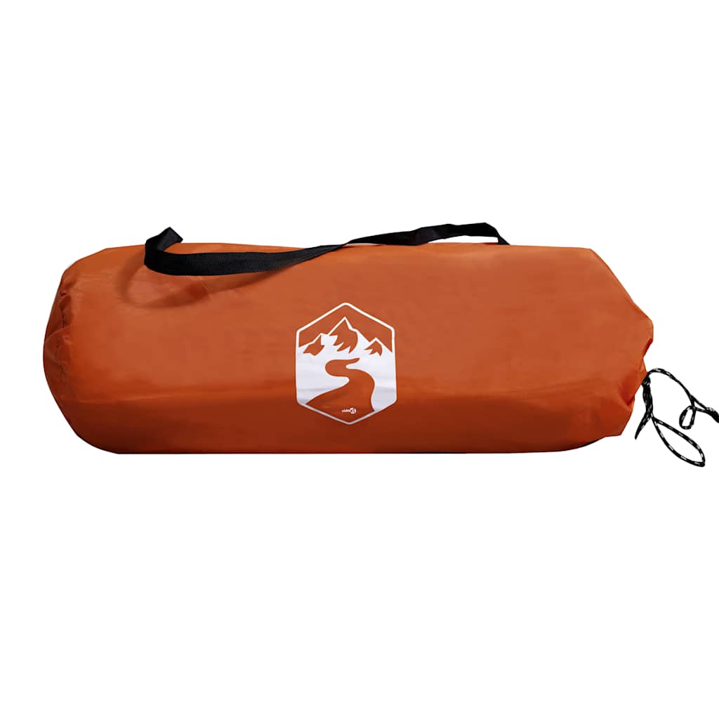 Camping Tent Dome 4-Person Orange Waterproof
