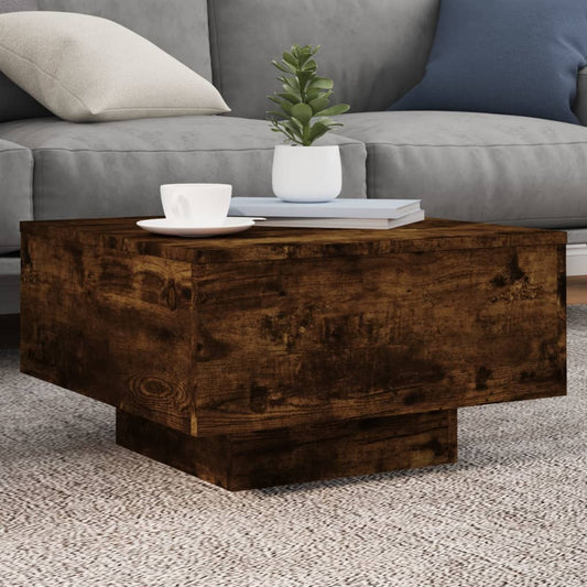 Coffee Table Smoked Oak 55x55x31 cm Engineered Wood