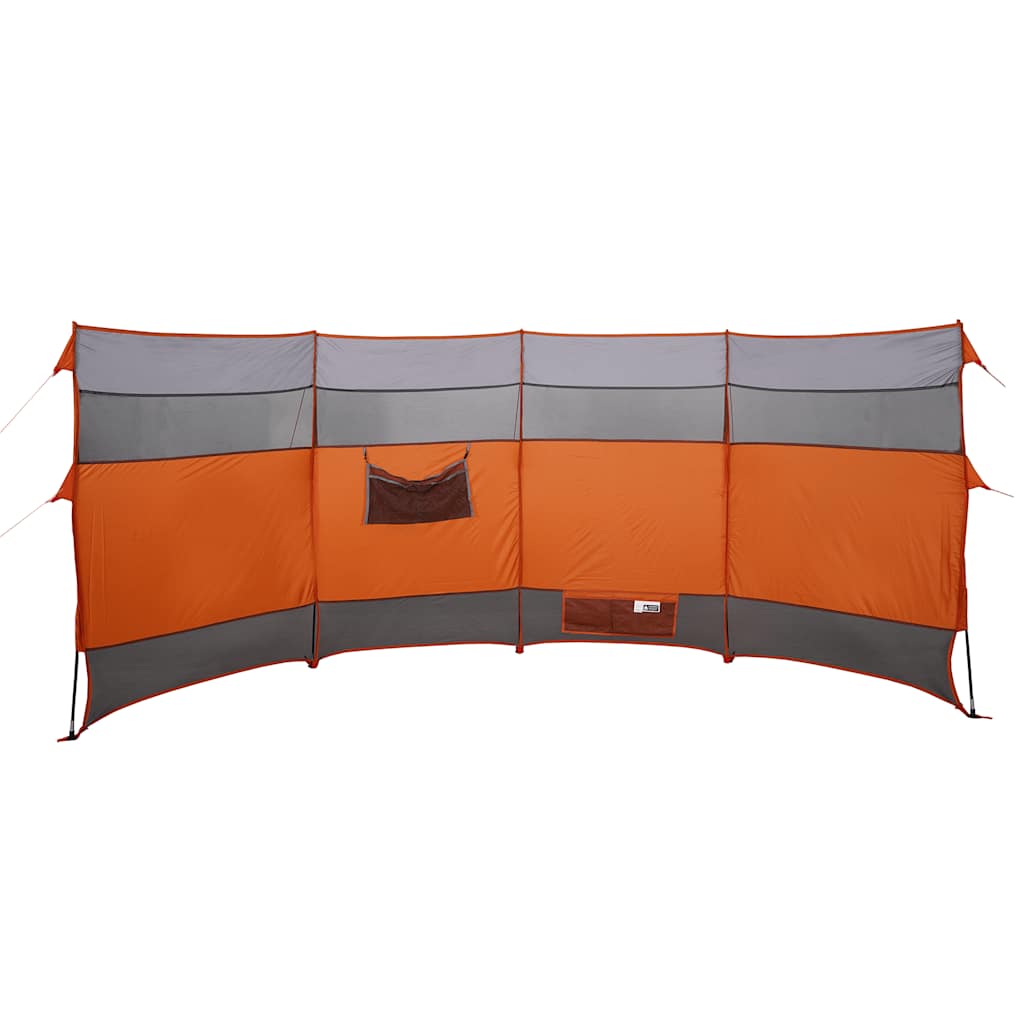 Camping Windbreak Orange 366x152x152 cm Waterproof