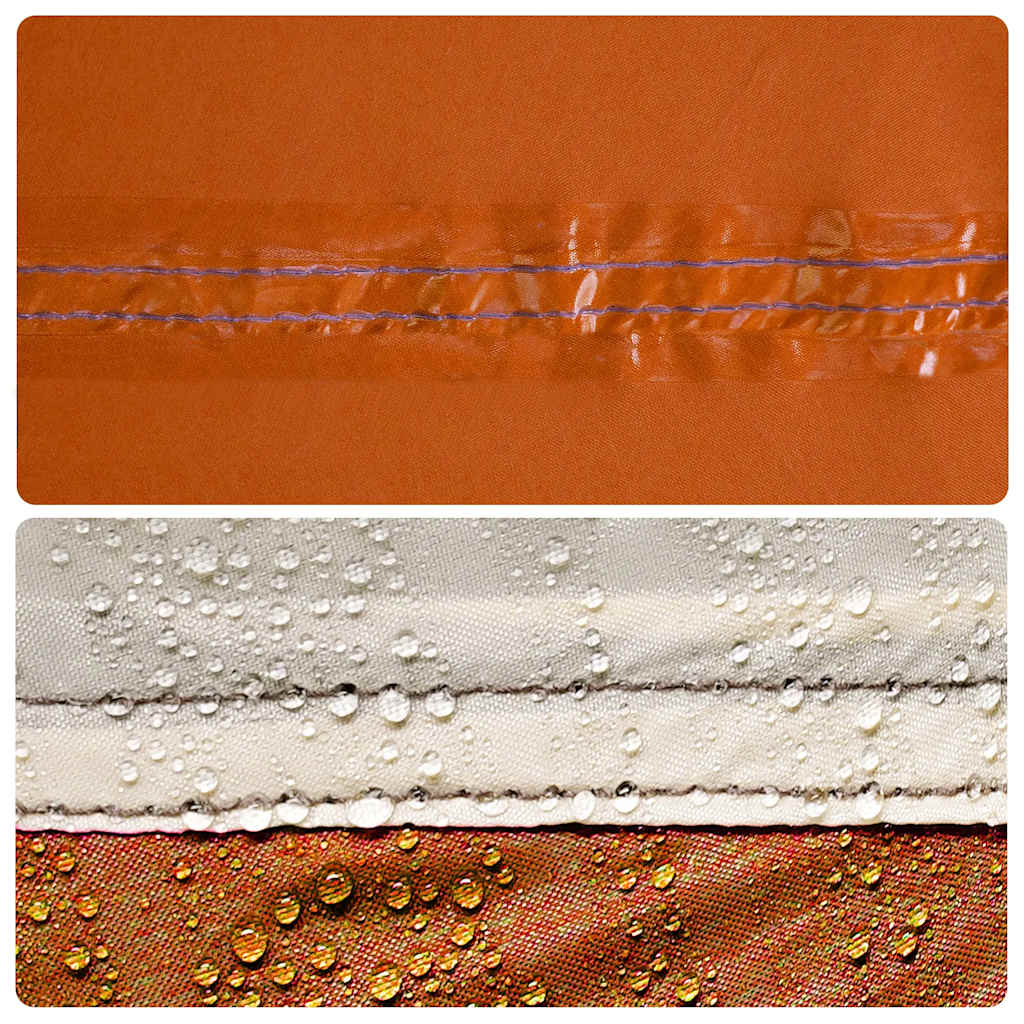 Camping Windbreak Orange 366x152x152 cm Waterproof