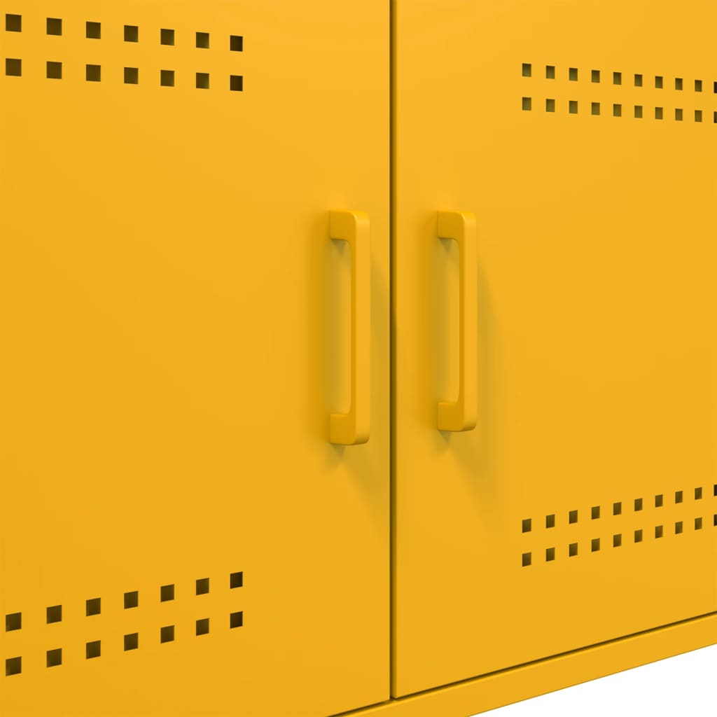 Coffee Table Mustard Yellow 68x50x50.5 cm Steel