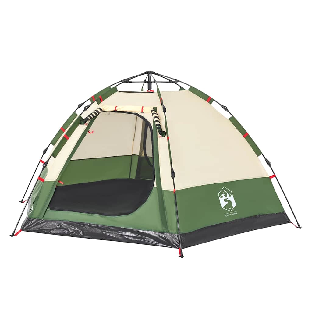Camping Tent Cabin 4-Person Green Quick Release