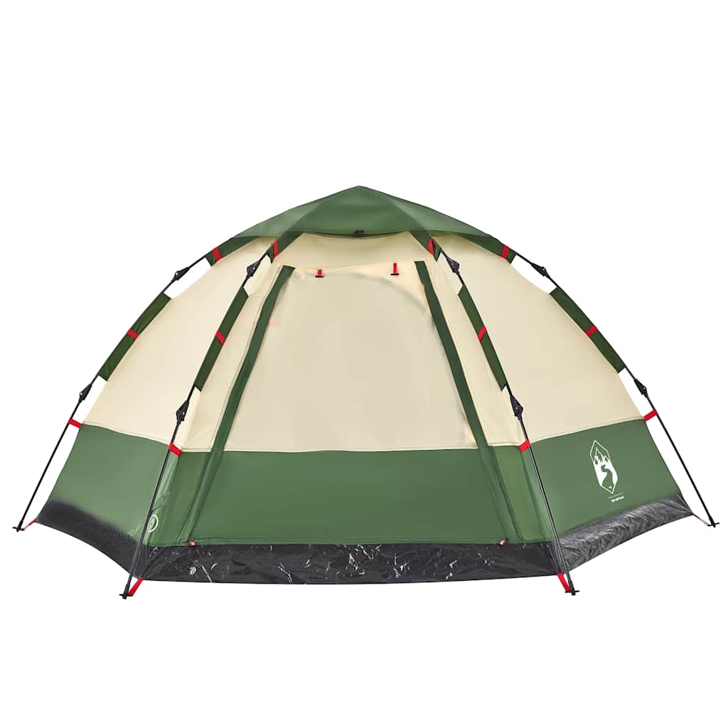 Camping Tent Cabin 4-Person Green Quick Release