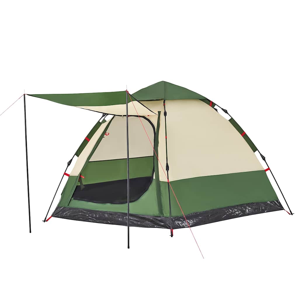 Camping Tent Cabin 4-Person Green Quick Release