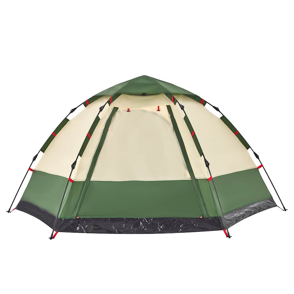 Camping Tent Cabin 4-Person Green Quick Release