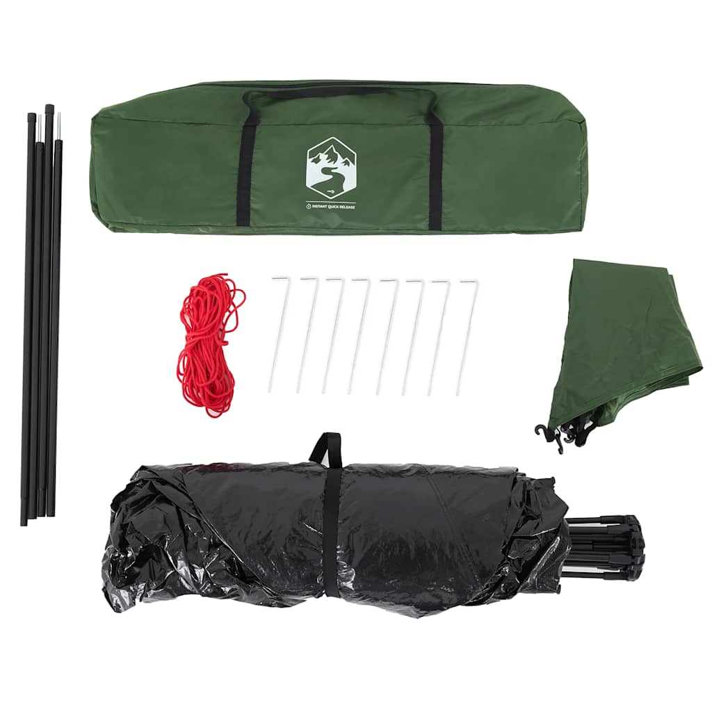 Camping Tent Cabin 4-Person Green Quick Release