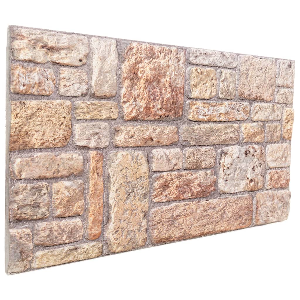 3D Wall Panels 10 pcs Brown 100x50 cm EPS