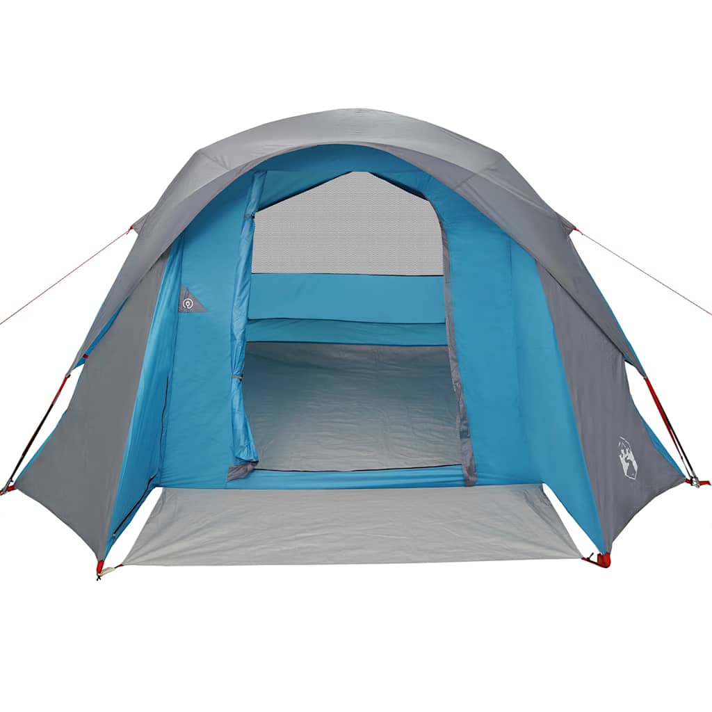 Camping Tent Cabin 4-Person Blue Waterproof
