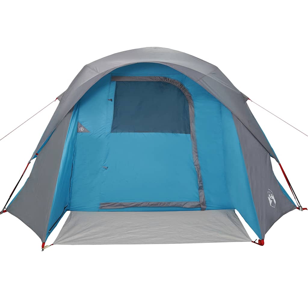 Camping Tent Cabin 4-Person Blue Waterproof