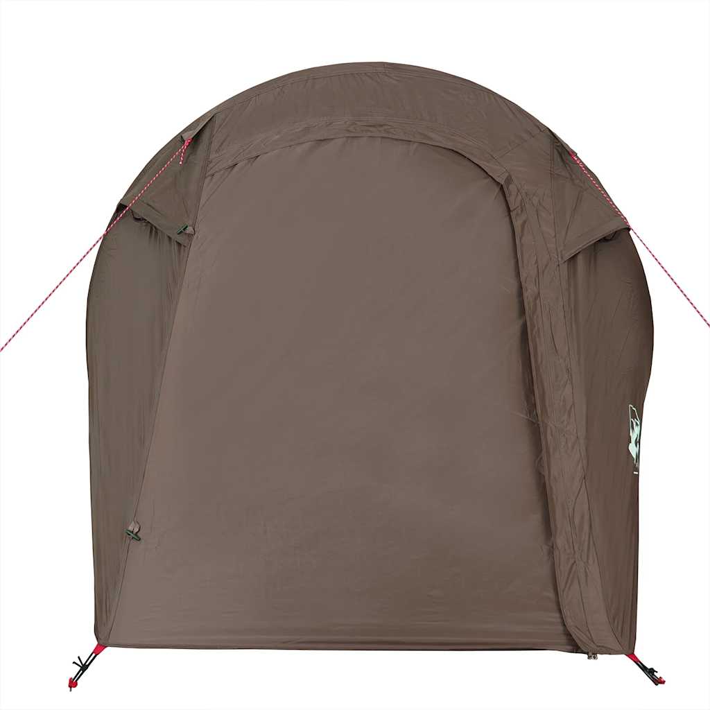 Camping Tent Tunnel 2-Person Brown Waterproof