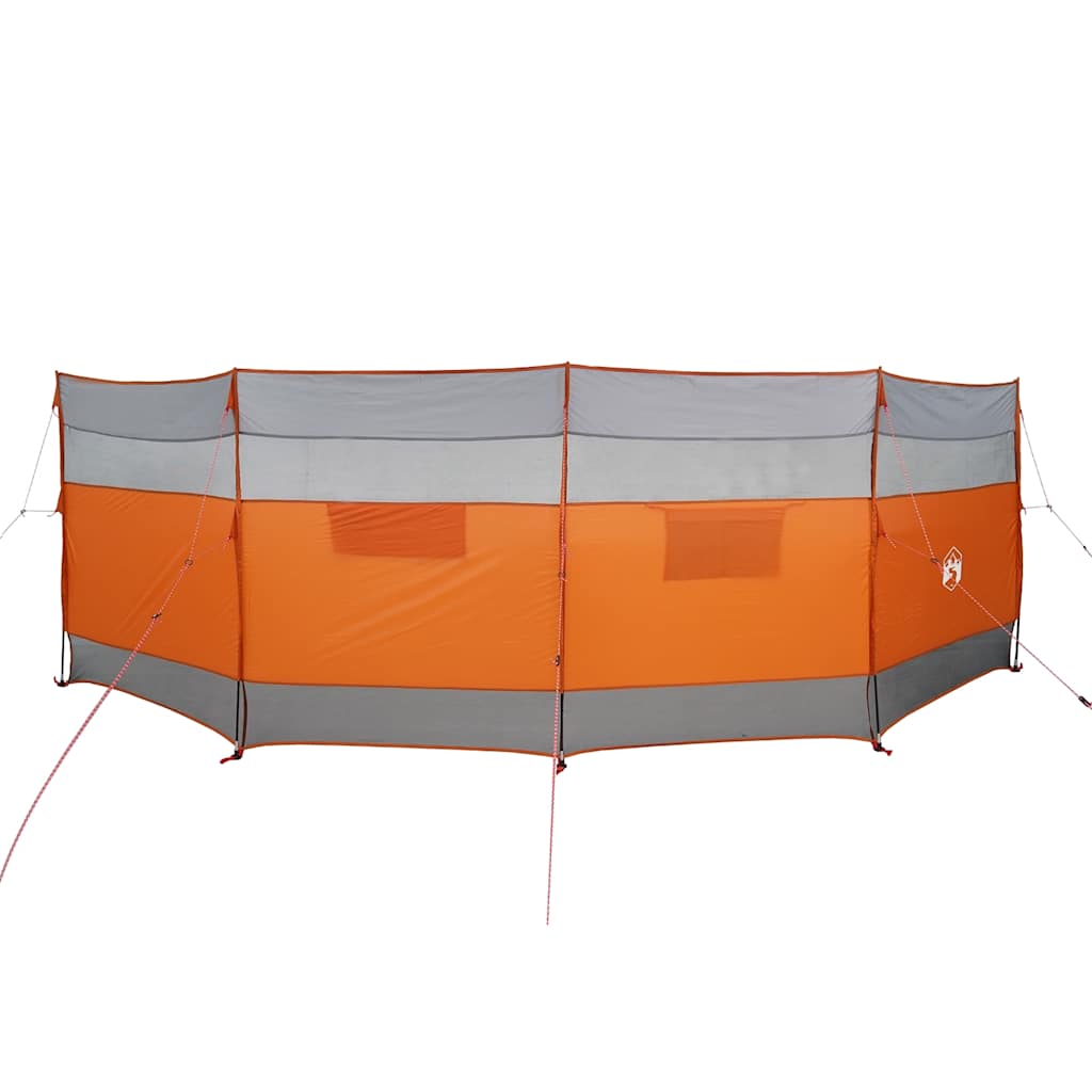 Camping Windbreak Grey and Orange 510x153 cm Waterproof