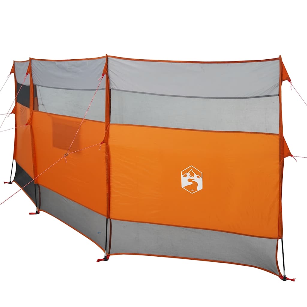 Camping Windbreak Grey and Orange 510x153 cm Waterproof