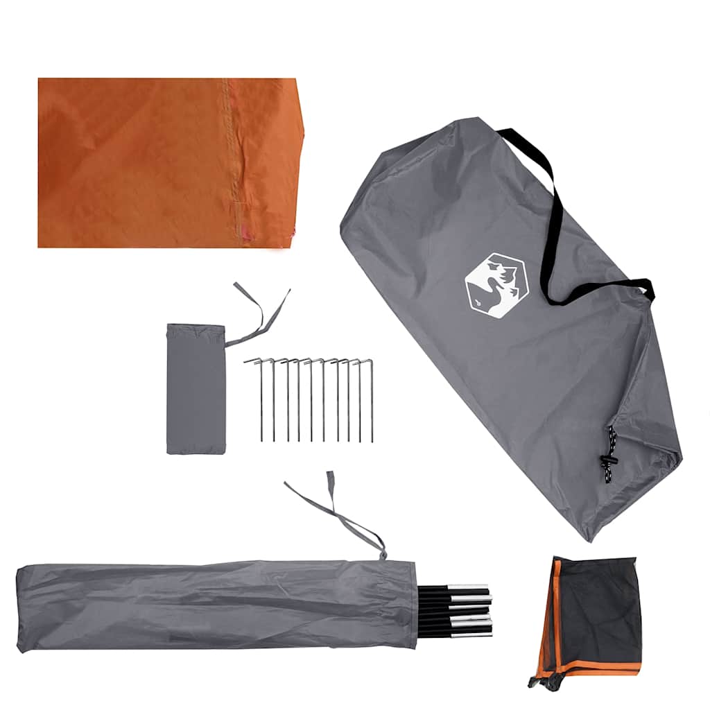 Camping Windbreak Grey and Orange 510x153 cm Waterproof