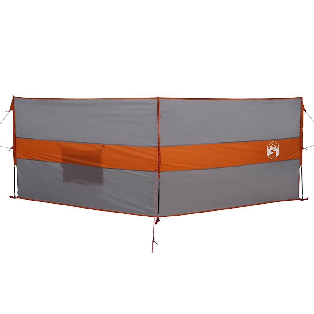 Camping Windbreak Grey and Orange 344x120 cm Waterproof