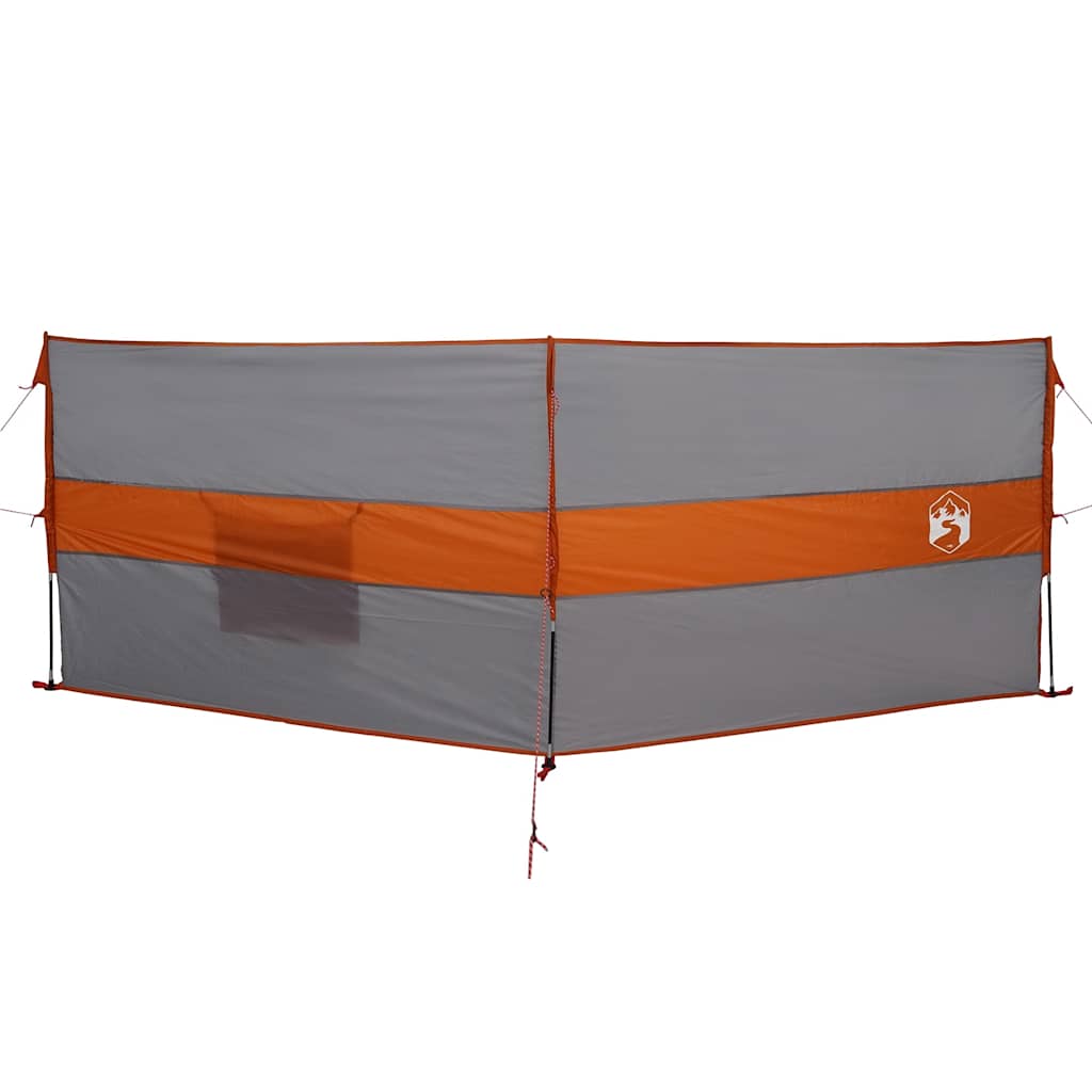 Camping Windbreak Grey and Orange 344x120 cm Waterproof