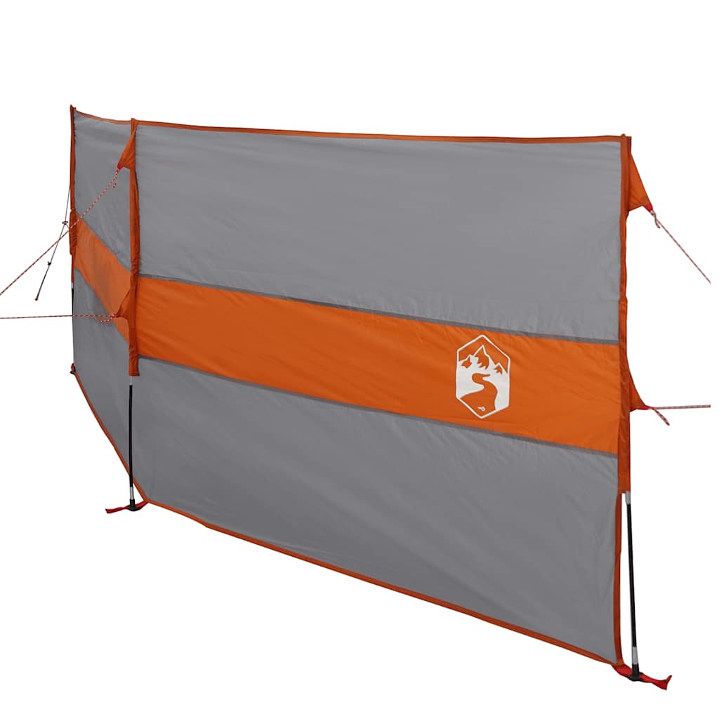 Camping Windbreak Grey and Orange 344x120 cm Waterproof