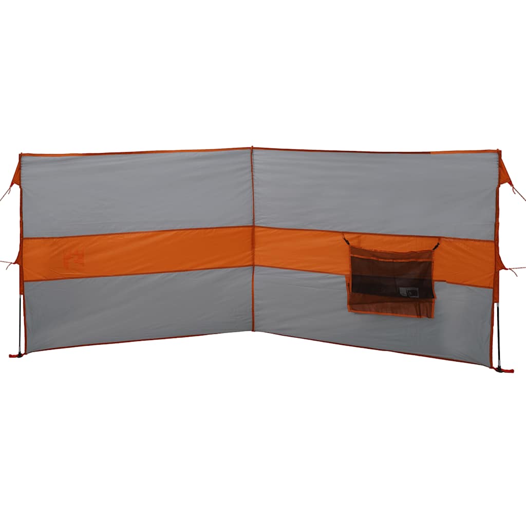 Camping Windbreak Grey and Orange 344x120 cm Waterproof