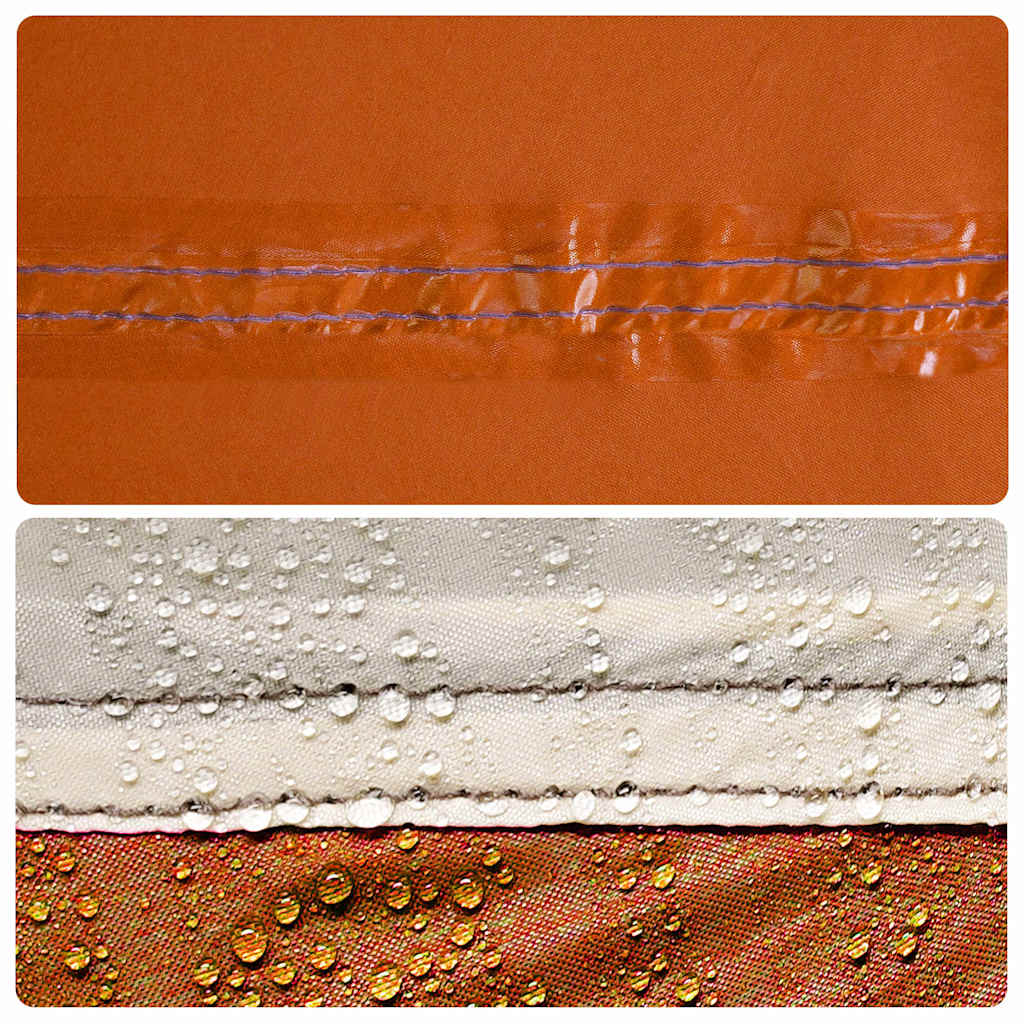 Camping Windbreak Grey and Orange 344x120 cm Waterproof