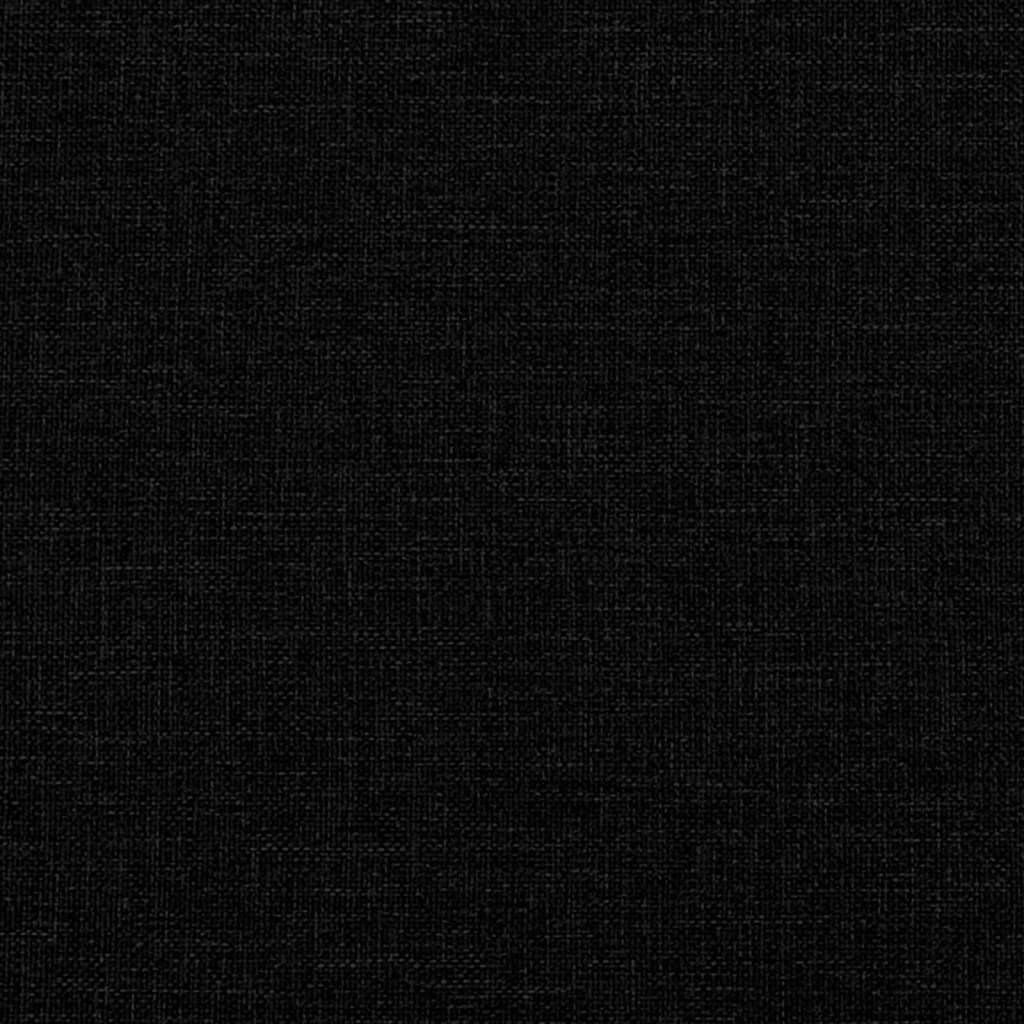Box Spring Bed with Mattress Black 180x200 cm Fabric