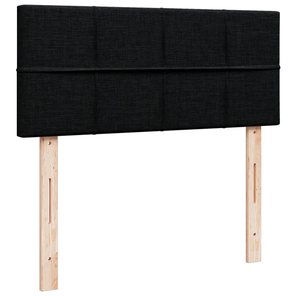 Box Spring Bed with Mattress Black 120x200 cm Fabric