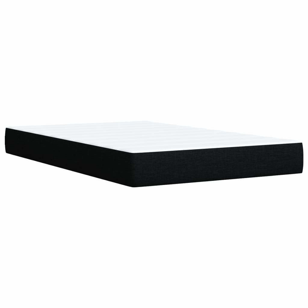 Box Spring Bed with Mattress Black 120x200 cm Fabric
