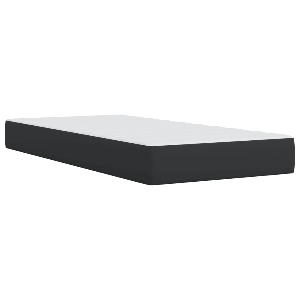 Box Spring Bed with Mattress Black 80x200 cm Faux Leather
