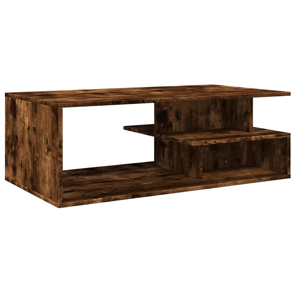 Coffee Table Smoked Oak 102x55x35 cm Engineered Wood