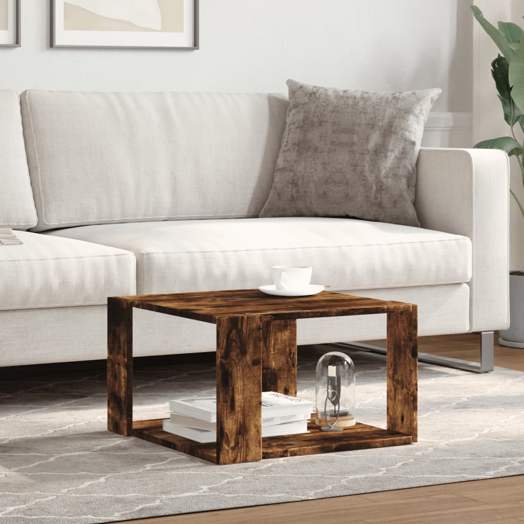 Coffee Table Smoked Oak 51.5x51.5x30 cm Engineered Wood